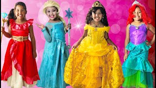 16 Halloween Costumes Disney Princess Anna Queen Elsa Kids Costume Runway Show [upl. by Samohtnhoj]