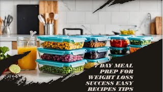 7 day meal prep for weight loss success easy recipes tips [upl. by Blackwell]