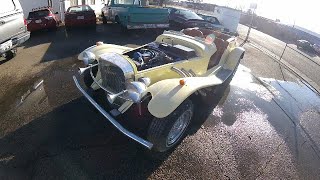 First start ever  1929 Mercedes Gazelle Pinto kit car [upl. by Airamasor]