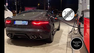 2021 Jaguar F Type Autobahn Topspeed 300 kmh POV Drive amp Sound by Munichscartester  F Type P450 [upl. by Roz]