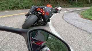 Chasing Two Fast Ducati Superbikes😈V4sp amp 1199 [upl. by Ellehcsor396]