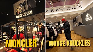 BICESTOR VILLAGE MONCLER VS MOOSE KNUCKLES OUTLET WARS [upl. by Brantley]