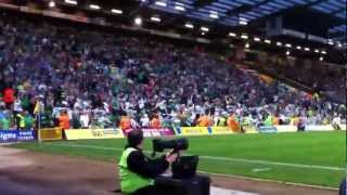 Norwich v Celtic Huddle Poznan Adam Drury testimonial [upl. by Ithsav785]