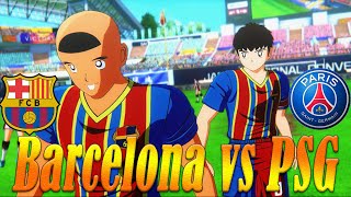 Barcelona vs PSG  Captain Tsubasa Rise Of New Champions [upl. by Inalial]