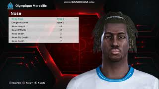 PES 2021 How to create Bamo Meite 🇨🇮 Olympique Marseille [upl. by Adiehsar]