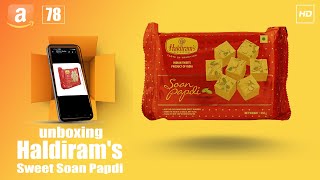 Haldiram Soan Papdi  Sweet  Food Taste Test  Unboxing and Review  Garry FA  We Make Sure™ [upl. by Nuahsar]