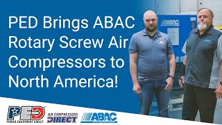 PED Brings ABAC Rotary Screw Air Compressors to America [upl. by Atnuahc175]