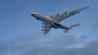 Antonov AN 225 MRIYA LANDING AT RZESZÓW JASIONKA AIRPORT 28122021 GOPROampSONY [upl. by Enitsud]