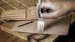 Can You Make a Leather Wallet WITHOUT Tools [upl. by Noitsuj272]