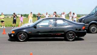 civic d16z6 vs CRX del sol d16y8 [upl. by Frerichs]