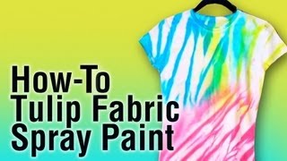 HowTo Use Tulip Fabric Spray Paint [upl. by Nalorac]