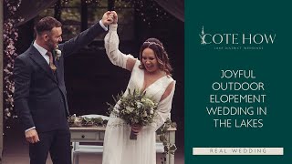 Jumping for joy  Hannah and Dannys outdoor elopement wedding in the heart of the English Lakes [upl. by Emalia]