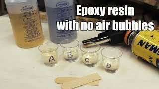 Epoxy resin  casting technique to get rid of air bubbles  no pressure pot needed [upl. by Toddie]