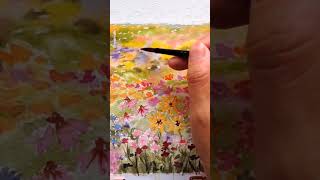 Lets Paint Colourful Wildflower Field [upl. by Nohtanoj]