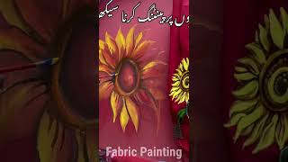 Learn how to paint on clothes fabricpainting [upl. by Kho704]