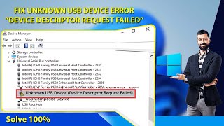 Unknown USB Device Error in Windows 11 How to Fix this Issue  Device Descriptor Request Failed [upl. by Eserehc]