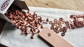 How to Set Copper Rivets By Hand [upl. by Oibesue194]