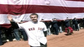 DETBOS Bill Buckner throws the out first pitch [upl. by Alyat77]