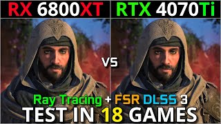 RTX 3070 vs RX 6800  Test in 18 Games  1080p amp 1440p  Ray Tracing  DLSS amp FSR [upl. by Valma910]