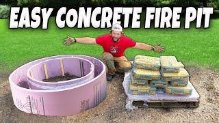 I Built A Smokeless Fire Pit With Foam And Concrete That Actually Works [upl. by Nollid]