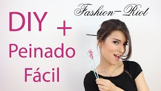 DIY Crea unos lindos palillos chinos para el cabello  Fashion Riot [upl. by Oiuqise]