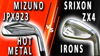 Mizuno JPX923 Hot Metal VS Srixon ZX4 Irons EXCUSE my Poor Strikes [upl. by Nagad382]