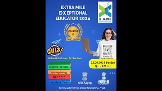 Extra Mile Exceptional Educator Contest 2024 [upl. by Kreegar]