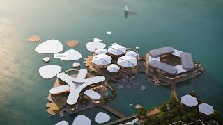 Worlds first prototype floating city – OCEANIX Busan [upl. by Rivard763]