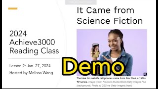 Melissas Achieve3000 Reading amp Writing Class Demo Session [upl. by Ttenyl]