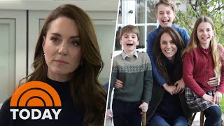 Kate Middleton addresses family photo that sparked backlash [upl. by Ahsienot]