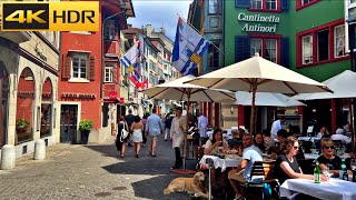 🇨🇭Swiss Summer in Zurich  2023  4K HDR Walking Tour and Drone Views [upl. by Eicnarf571]