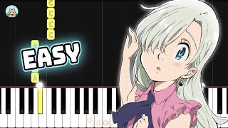 Nanatsu no Taizai Season 2 OP  quotHowlingquot  EASY Piano Tutorial amp Sheet Music [upl. by Carlene976]