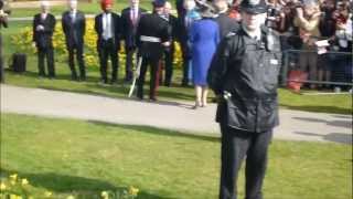 The QueenThe Duke and Boris Johnson in Valentines Park Ilford Thursday 29 March 2012 [upl. by Harmon]