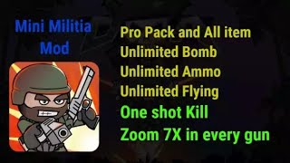 Mini Militia 7x Zoom Unlimited Ammo And Nitro [upl. by Enaamuj]