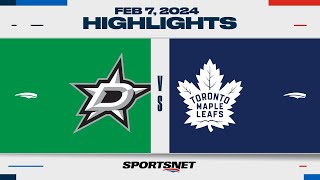 NHL Highlights  Maple Leafs vs Stars  February 7 2024 [upl. by Danyelle390]