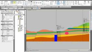 計画形状をソリッド断面にして鉛直断面図に表示 [upl. by Eeniffar]