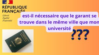 Campus France est ce que mon garant peut être résident dans nimporte quelle ville en France [upl. by Aneel]