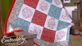 How to Embroider and Sew a Lap Quilt [upl. by Edelstein]