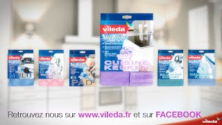 Lavette Cuisine Vileda  Lavette en microfibre avec bandes grattantes [upl. by Crudden]