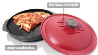 Reheatza Microwave Pizza Pan  Reheat Pizza with a Crispy Crust [upl. by Noryahs]