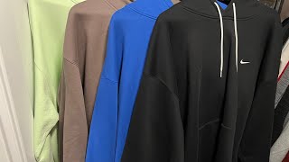 NikeLab “Solo Swoosh” Essentials NRG Hoodie Review  Try On 4 COLORWAYS [upl. by Butch129]