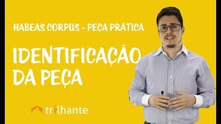 Habeas Corpus Peça Prática  Identificação da Peça [upl. by Orpha]