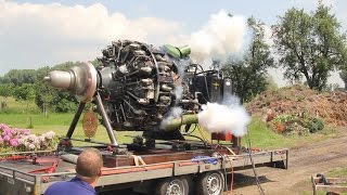 CurtissWright R3350 32WA 18 Cylinder Radial Engine Sternmotor first start in 32 years [upl. by Arihsa]