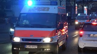 Einsatzfahrten Bombensprengung 09032015 in Köln BF FF ASB MHD JUH [upl. by Hiram]