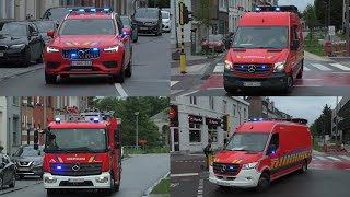 Brandweer Vilvoorde met spoed naar verschillende interventies in en rond Vilvoorde [upl. by Cailly]