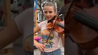 Dance monkey street performance by Karolina Protesko 🎻 [upl. by Milka]