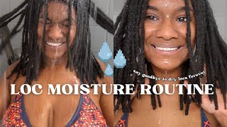 The Key to HYDRATED LOCS ✨🔐  locjourney naturalhair [upl. by Akamaozu]