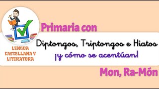 Diptongos Triptongos e Hiatos y cómo se acentúan 5º y 6º Primaria [upl. by Vanessa]