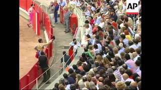 Top matador Jose Tomas returns to the bull ring after ending his retirement [upl. by Johen]