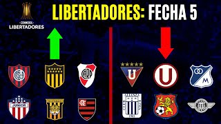 LIBERTADORES fecha 5 las PROBABILIDADES de pasar a Octavos y a la Sudamericana [upl. by Analaf83]